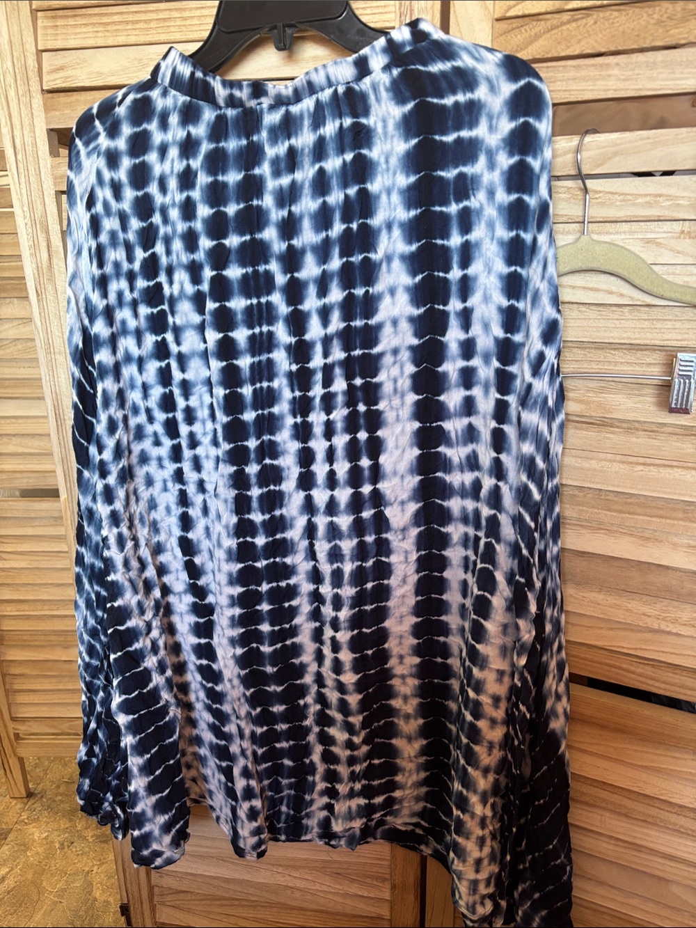 Tie-Dye Navy and White Women’s Swimsuit Coverup XS